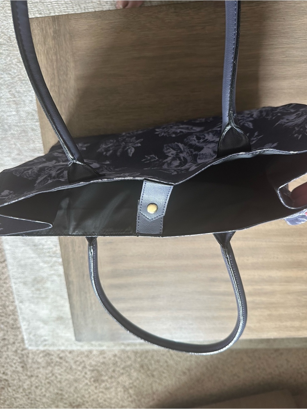 Victoria's Secret Purple Floral Tote Bag - Picture 6 of 9